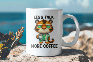 Less talk - More Coffee Mok