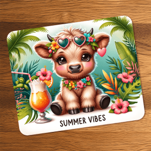 muismat highland cow summer vibe