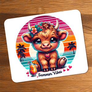 Muismat highland cow summer vibes