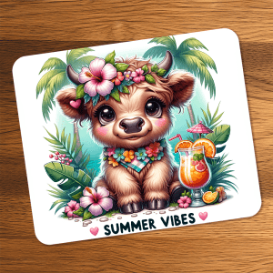 Muismat highland cow summer vibes