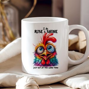 Sarcastische mok I do rise & shine just not at the same time