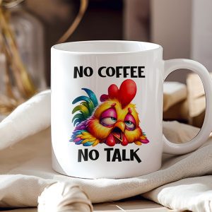 Sarcastische mok No coffee no talk