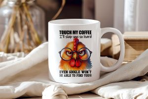 Sarcastische mok Touch my coffee