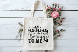 Tote bag nothing in this bag belongs to me