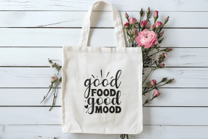 Tote bag good food good mood