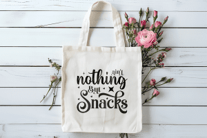 Tote bag ain't nothing but snacks