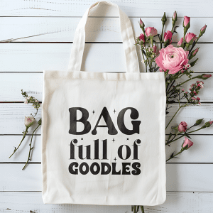 Tote bag bag full of goodies