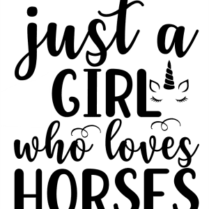 Paarden sticker – Just a girl who loves horses