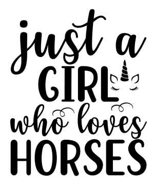 Paarden sticker – Just a girl who loves horses