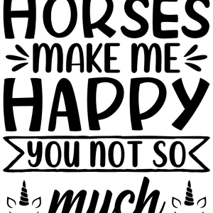 Paarden sticker – Horses make me