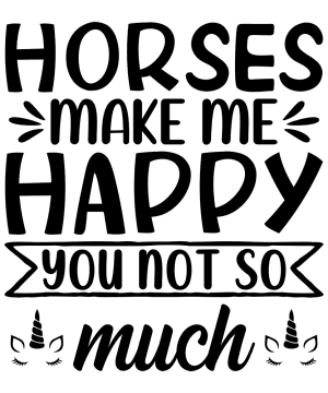 Paarden sticker – Horses make me