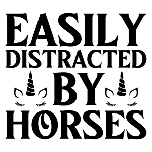 Paarden sticker – Easily distracted