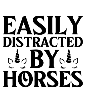 Paarden sticker – Easily distracted