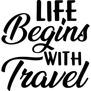 Motor sticker - Life begins with travel