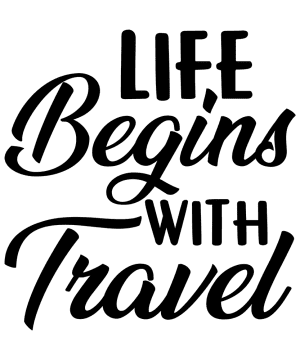 Motor sticker - Life begins with travel