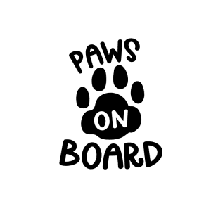 Auto sticker – Paws on board