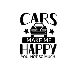 Auto sticker – Cars make me happy