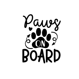 Auto sticker – Paws on board