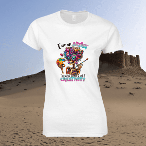 Dames T-Shirt Sarcastic Skeleton