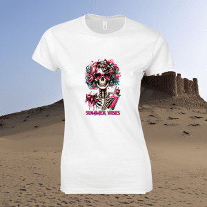 Dames T-Shirt Sarcastic Skeleton