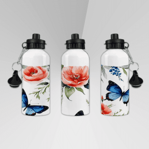 Drinkfles 500 ML - Butterfly & Flowers