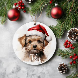 Kerstboom hanger Miniatuur schnauzer met naam