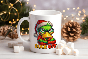 Grumpy duck kerst mok