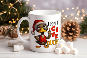 Grumpy duck kerst mok