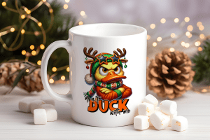 Grumpy duck kerst mok