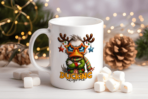 Grumpy duck kerst mok