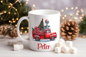 Kerstmok met Truck en Naam