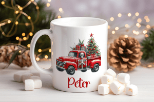 Kerstmok met Truck en Naam