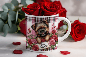 Valentijnsdag mok "Be Mine" Yorkshire Terrier