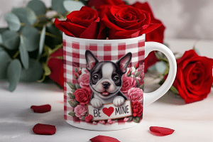 Valentijnsdag mok "Be Mine" Franse bulldog