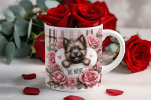 Valentijnsdag mok "Be Mine" Cairn Terrier