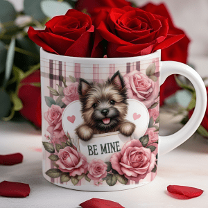 Valentijnsdag mok "Be Mine" Cairn Terrier