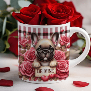 Valentijnsdag mok "Be Mine" Franse Bulldog