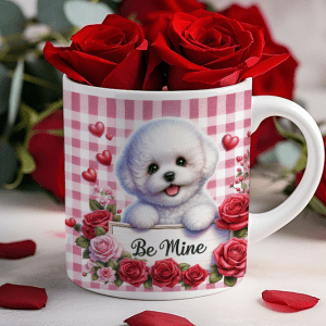 Valentijnsdag mok "Be Mine" Bichon Frise