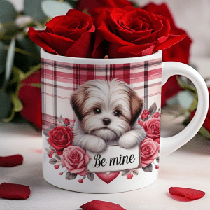 Valentijnsdag mok "Be Mine" Shih Tzu