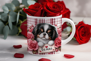 Valentijnsdag mok "Be Mine" King Charles spaniel