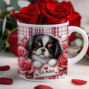 Valentijnsdag mok "Be Mine" King Charles spaniel