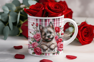 Valentijnsdag mok "Be Mine" Cairn Terrier