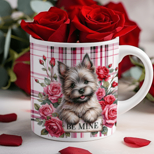 Valentijnsdag mok "Be Mine" Cairn Terrier