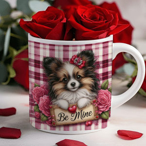 Valentijnsdag mok "Be Mine" Papillon