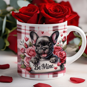 Valentijnsdag mok "Be Mine" Franse Bulldog