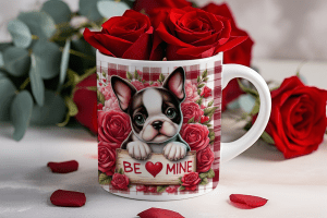 Valentijnsdag mok "Be Mine" Franse Bulldog