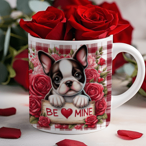 Valentijnsdag mok "Be Mine" Franse Bulldog