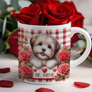 Valentijnsdag mok "Be Mine" Shih Tzu