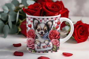 Valentijnsdag mok "Be Mine" Chihuahua