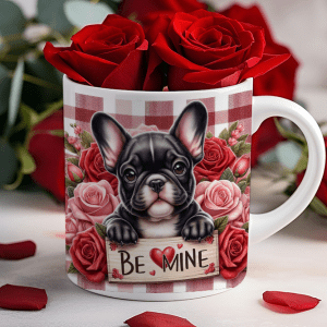 Valentijnsdag mok "Be Mine" Franse Bulldog